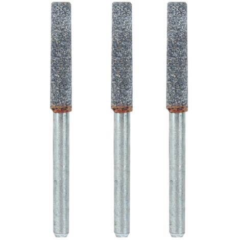 3Pcs 4mm 5/32in Diamond Chainsaw Sharpener Burr Stone File Sharpening Tool for Rotating Tool
