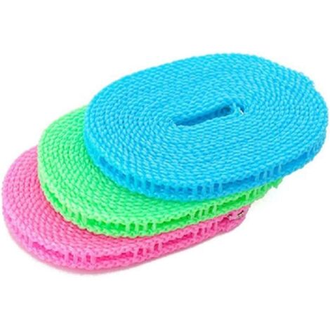 3pcs 5m Portable Corde Linge Corde Linge Corde Linge Pour Extrieur Intrieur Famille Voyage Vtements Schage