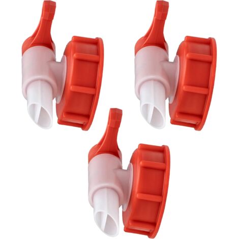 3pcs. AH 23/51 HF robinet de soutirage pour bidons 5L et 10L avec DIN 51 filetage extérieur 54,8mm alimentaire robinet de soutirage bec verseur 23mm pour doser sans glouglouter