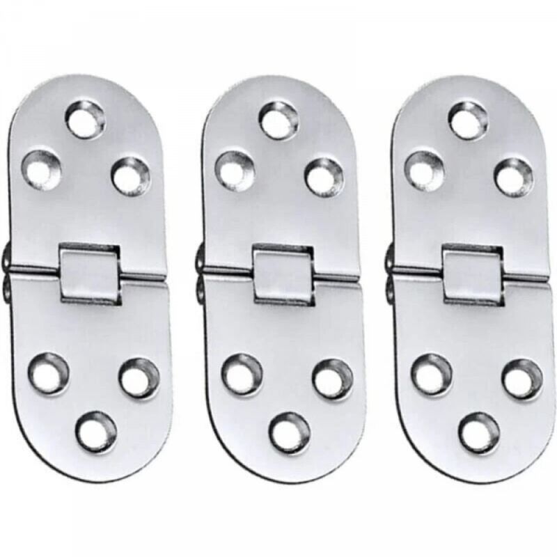 Cyslmuk - 3PCS Alloy Table Hinges Stainless Steel Door Hinges Folding Flap Hinges Table Hinges Folding Hinges Alloy Flip Hinges For Drawer Table Desk