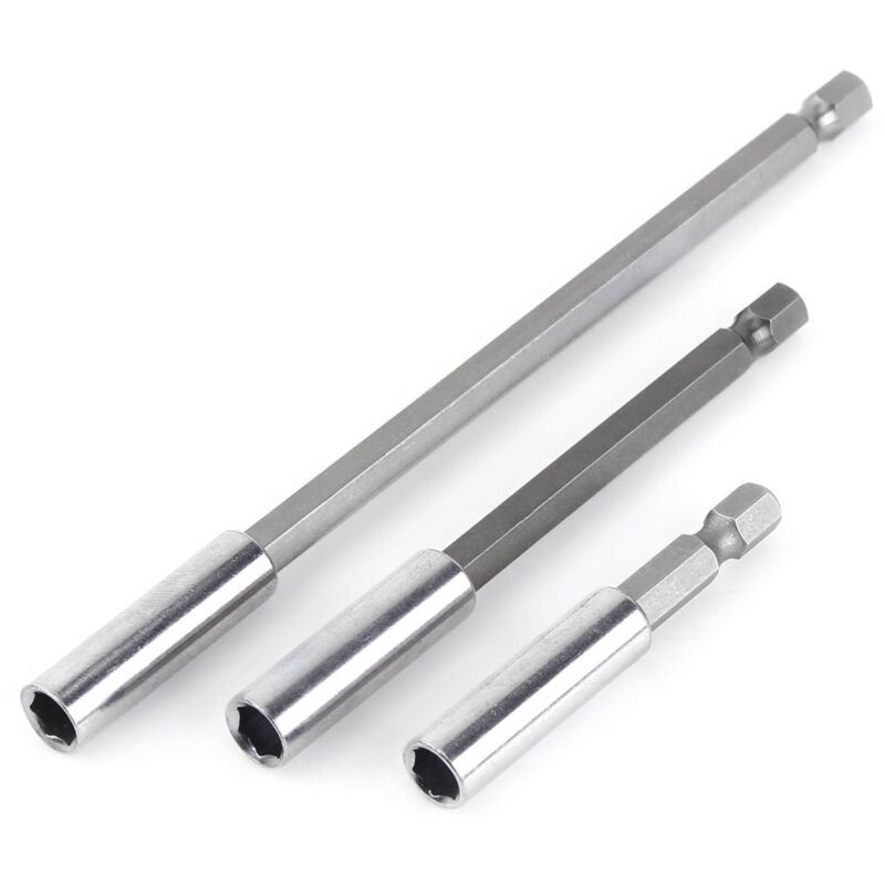 Tinor - 3pcs Bit Holder Electric Drill Screwdriver Extension Bar Magnetic Bit Holder 1/4' Shank Tool For Electric And Pneumatic Screwdrivers