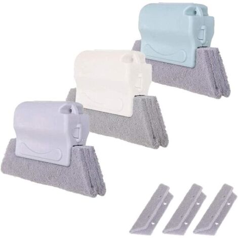 3pcs brosse de nettoyage de rainure de fenêtre créative, outils de nettoyage de crevasse à main, tête de brosse fixe
