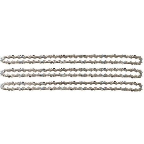 3pcs Chaînes de tronçonneuses 3/8\" 1,3 mm 52 maillons longueur de guide-chaîne 35 cm compatible avec Oregon Bosch Dollmar Hitachi
