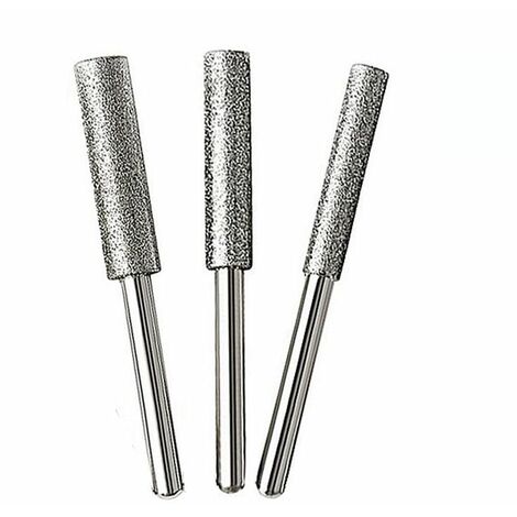 3pcs Chainsaw Sharpener 4-5.5mm Diamond Coated Cylindrical Cutter Sharpening Carving Grinding Tools
