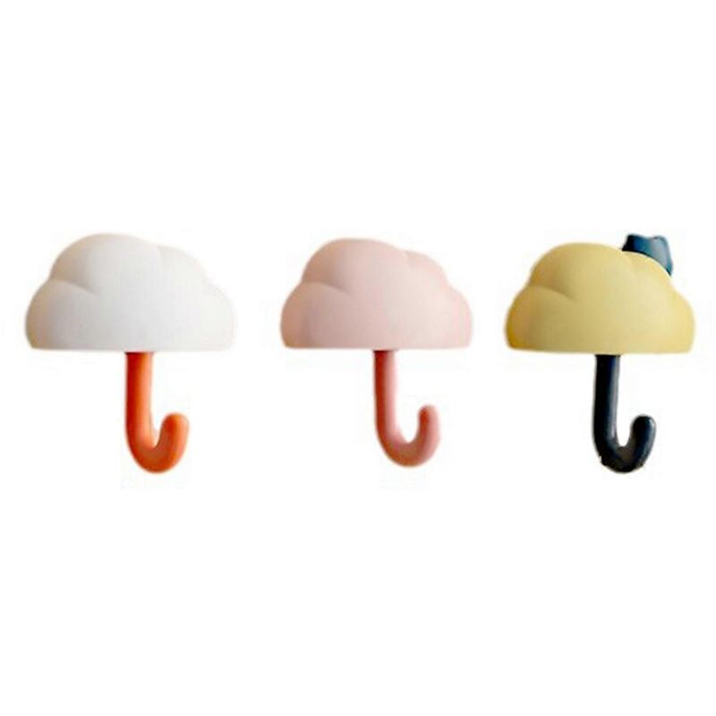 Lot de 3 crochets adhésifs en forme de nuage pour l'organisation de la maison, crochet décoratif pour dortoir, outil de suspension pour serviettes et