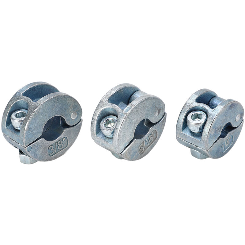 Ineasicer - 3PCS Colliers d'arrêt de foret en alliage de zinc Anneaux d'arrêt de profondeur de forage avec clé hexagonale Type ouvert