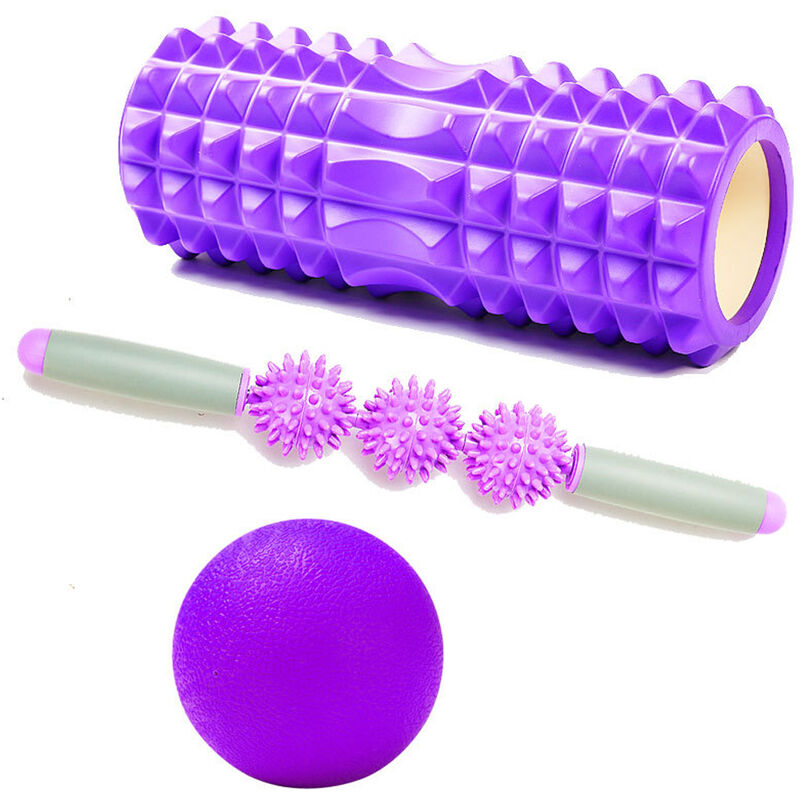 

3pcs Columna Yoga Bloquear Equipo de la aptitud gimnasia Pilates Rodillo de espuma ejercicios de Yoga Masaje muscular Masaje Roller Traje de