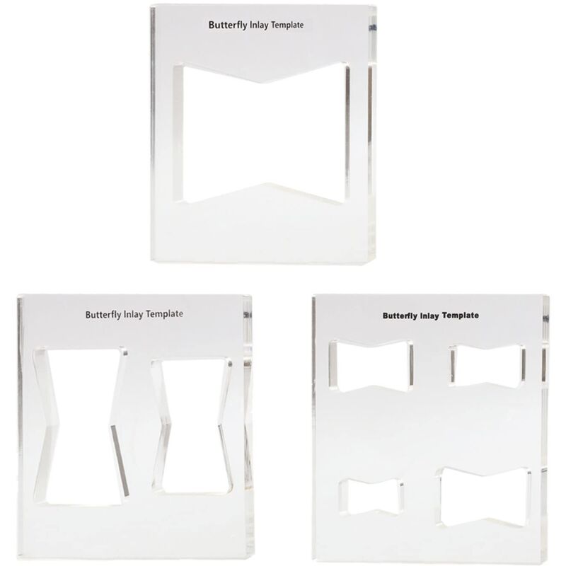 Tinor - 3Pcs Decorative Woodworking Templates, 7 in 1 Bow Tie Decorative Templates npterbl