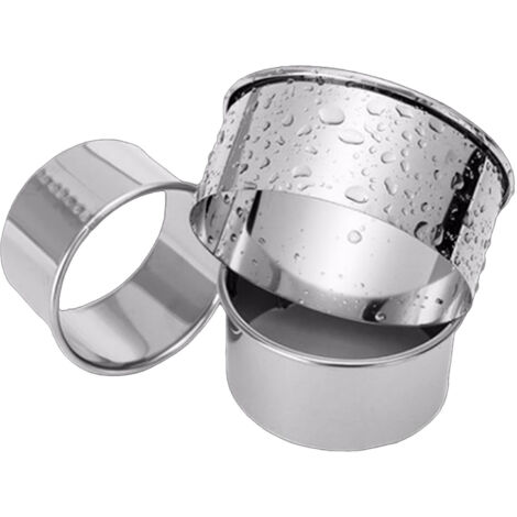 3pcs Dumpling Skin Cutters Stainless Steel Sharp Labor Saving Plain Edge Round Cutter for Kitchen Cooking