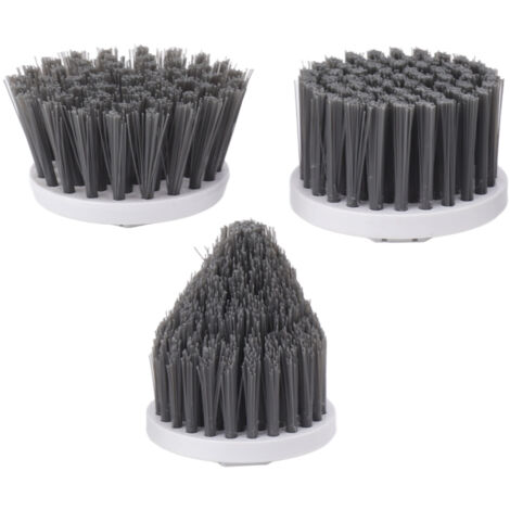 3PCS Electric Spin Scrubber Head Cordless Cleaning Scrubber Brush Head for Replacement Small Disc, Large Disc, Pointy