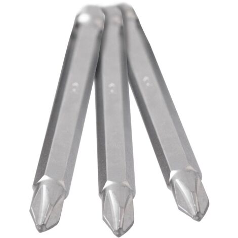 3pcs embouts tournevis à soute PH2 L.89mm CrV 1/4" (6,35 mm) - OS 1012 - CLAS Equipements