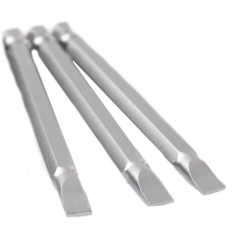 3pcs embouts tournevis à soute plat 6mm L.89mm CrV 1/4" (6,35 mm) - OS 1014 - CLAS Equipements