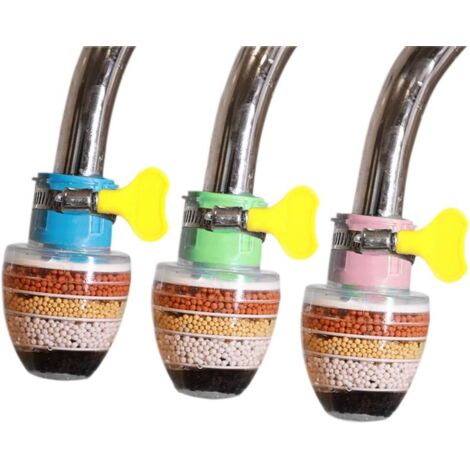 3PCS Faucet Filter Water Purifier Kitchen Faucet Filter Connector, Kitchen Tap Water Filter Faucets, Easy to Install No Leakage, 6 Layers Filtration Filter