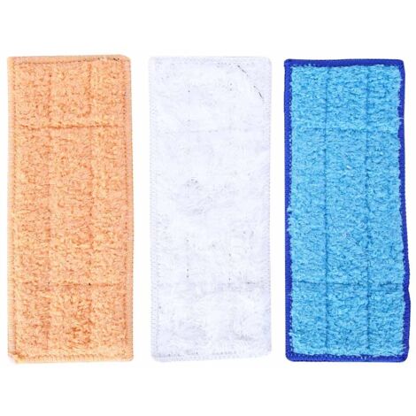 3pcs Fiber Mopping Pads Washable Reusable Dry Wet Cleaning Cloth