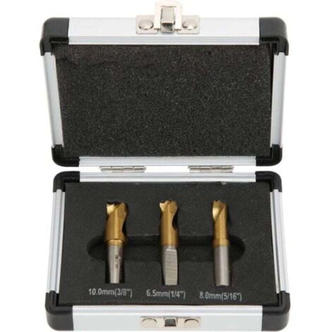 3Pcs Foret à Dépointer, 6.5mm/8mm/10mm Foret Coupeur de Soudage par Points Ensemble Fraises à Dépointer pour Enlever les Joints de Soudure en Tôle