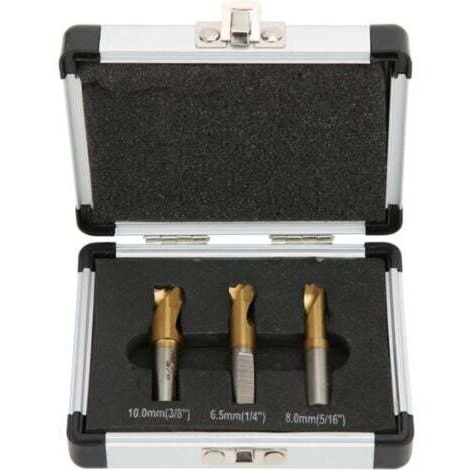 3Pcs Foret à Dépointer, 6.5mm/8mm/10mm Foret Coupeur de Soudage par Points Ensemble Fraises à Dépointer pour Enlever les Joints de Soudure en Tôle