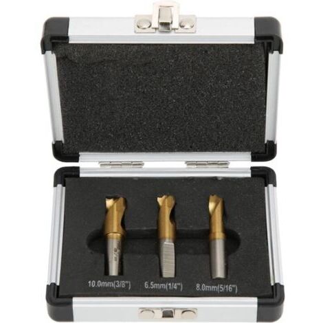3Pcs Foret à Dépointer, 6.5mm/8mm/10mm Foret Coupeur de Soudage par Points Ensemble Fraises à Dépointer pour Enlever les Joints de Soudure en Tôle
