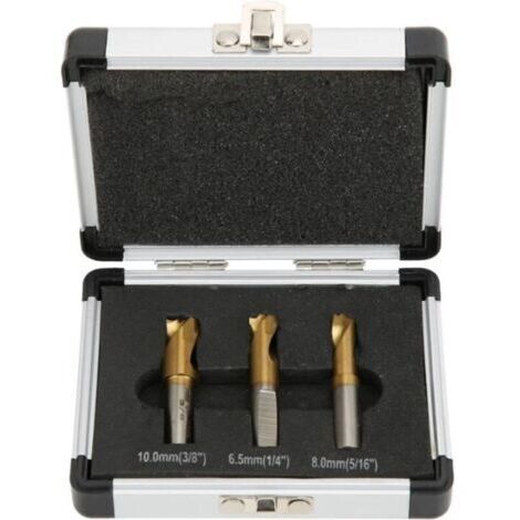 3Pcs Foret à Dépointer, 6.5mm/8mm/10mm Foret Coupeur de Soudage par Points Ensemble Fraises à Dépointer pour Enlever les Joints de Soudure en Tôle