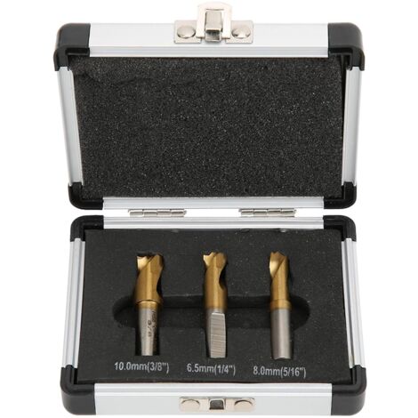3Pcs Foret à Dépointer, HSS CO 6.5mm/8mm/10mm Foret Coupeur de Soudage par Points Ensemble Fraises à Dépointer pour Enlever les Joints de Soudure en Tôle