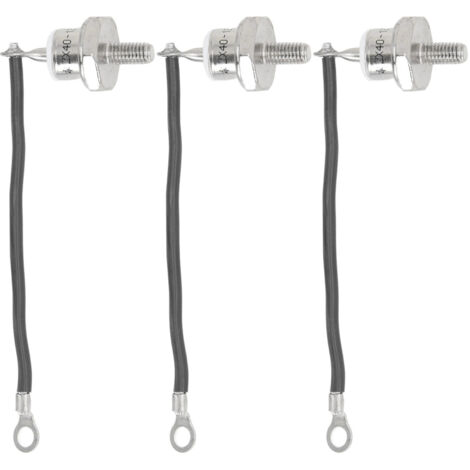 3pcs Generator Rectifier Diode Professional Diesel Engine Generator Diode with Cable for Diesel Generator 40A Negative Black Line