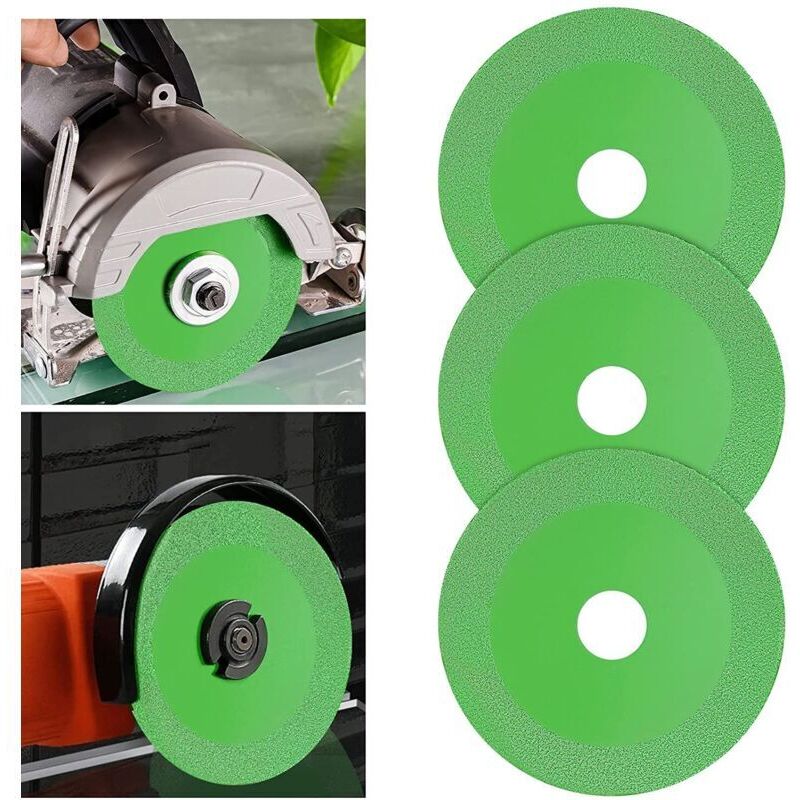 3pcs Glass Cutting Disc, 125mm Diamond Tile Cutting Disc, Diamond Cutting Disc, Tile Cutting Disc for Bottles, Porcelain, Jade, Granite, Glass (125 x