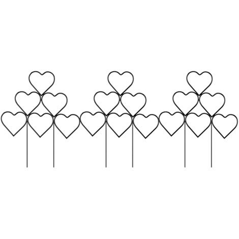3Pcs Heart-Shaped Stackable Plant Climbing Trellises