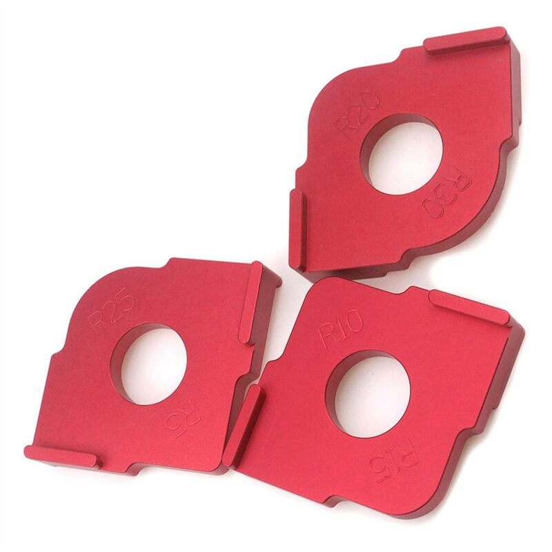 Image of 3Pcs Holzbearbeitung Locator Gravur Maschine Trimmen Filet r Winkel Arc Vorlage Schneiden