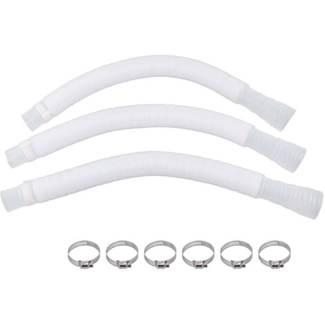 3Pcs Hose Polyethylene Plastic Replacement Pressure Resistant Leak Proof Pool Pump Hose