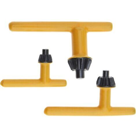 3pcs Kit de Clé Mandrin de Forage 10mm 13mm 16mm Diamètre en Forme de T Remplacement Foret électrique Outil de Serrage HSS