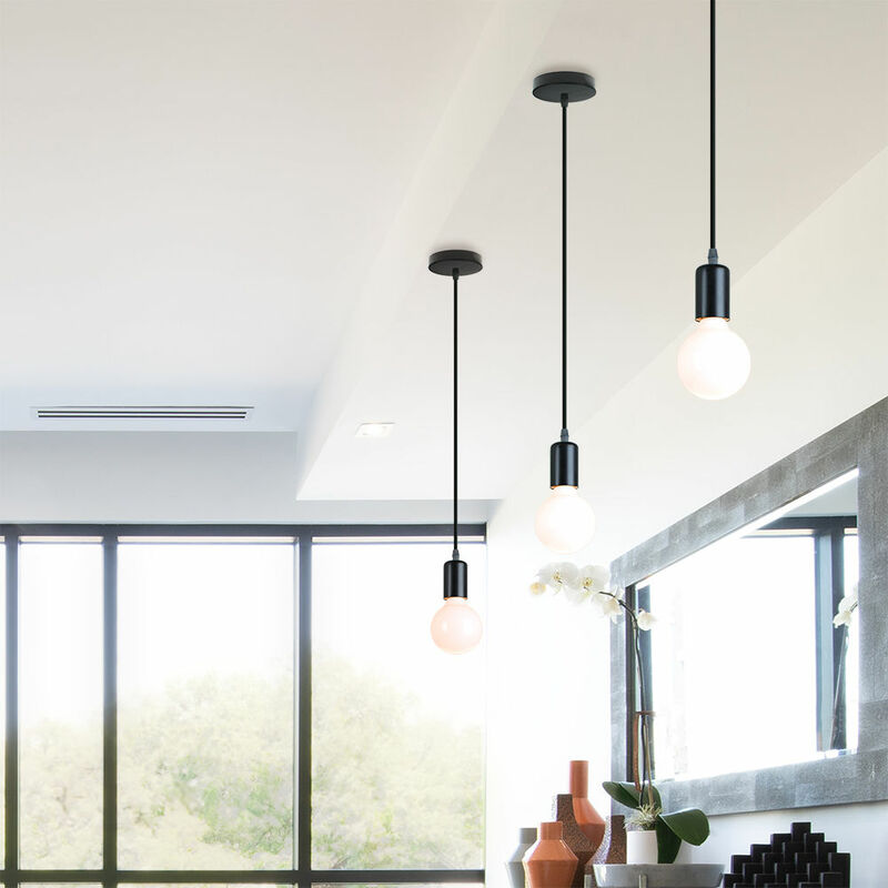 3PCS Lampadario Moderno E27 Portalampada in