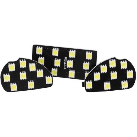 3Pcs Lampe de Plafonnier Intérieur de Voiture 30 LEDs 12V Lumière Blanche pour Ford Focus MK2 2, Lecture et Éclairage d’Habitacle.