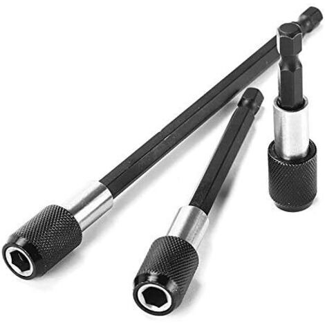 3pcs Magnetic Extension Bar Electric Drill Screwdriver Bit 1/4 Hex Drill Quick Release Socket Screwdriver Bit Holder 60/100/150mm