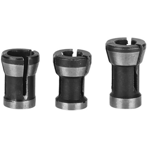3PCS Mandrin Adaptateur 6/6.35/8mm pour Fraisage, Découpe et Gravure sur Bois