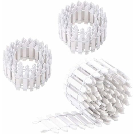 3pcs Mini Recinzioni Legno Natalizia Giardino Ornamento Fata Mini Staccionata Miniatura Recinzione Picchetti per Fate Giardino Terrario Casa delle Bambole Decorazione Accessori DIY Bianca