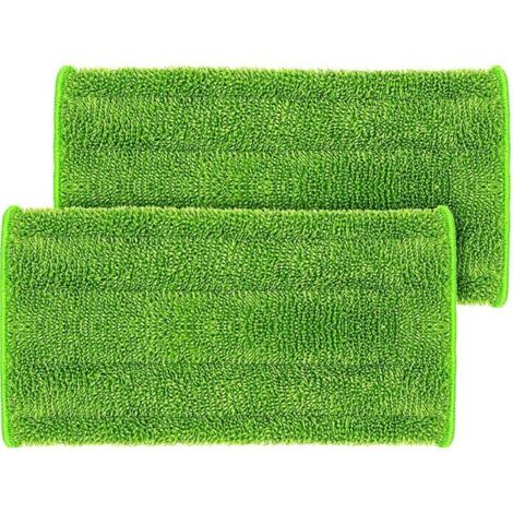 3pcs Mop Remplacement pour Swiffer WetJet Spray Balais Lavables en Microfibre pour Nettoyage des Sols,126inch,vert