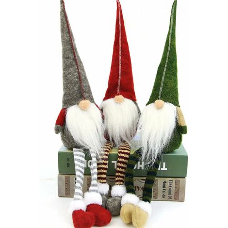3pcs New Long-legged Rudolph Doll Christmas Decoration Children's Christmas Gift Hotel Shopping Mall Window Decoration