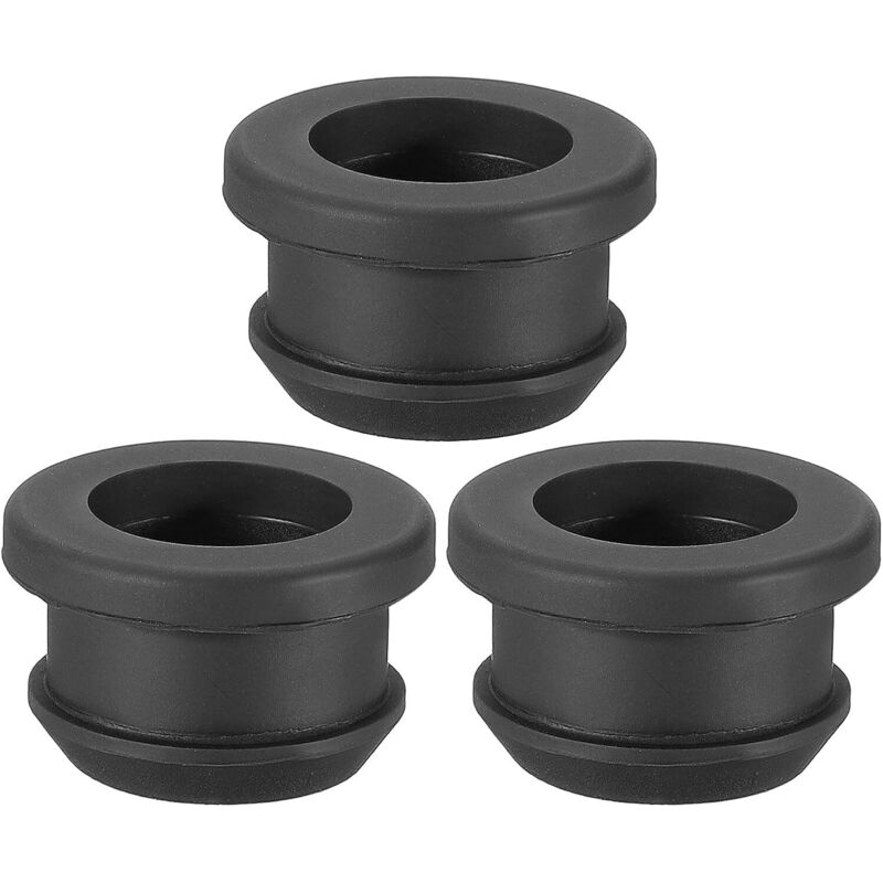 3Pcs , Noir Passe Cable Bureau pour 20mm Diamètre du Trou, 16mm ID Passe Fil Caoutchouc pour Œillet de Câblage, PareFeu Automobile, Bouchons de