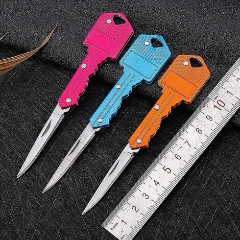 3pcs  Outil De Couteau De Poche En Forme De Cl: Chane De Cl Multiviscore Outil De Porte- Cls En Acier Inoxydable D' Extrieur Pour Perceuse Tournev