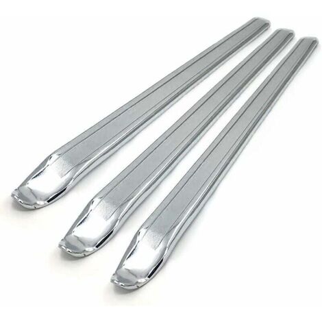 3pcs Outils Manuel pour Démonte de Pneu Vélo Moto, Levier de Pneu en Métal 30cm - Argent