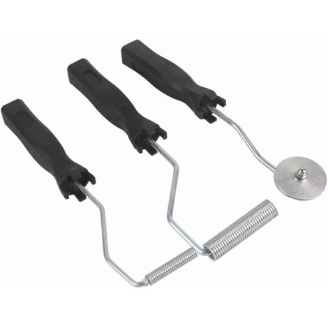 3PCS Outils Rouleaux en Fibre de Verre, Rouleau Debulleur Resine, Fibre de Verre d’Alliage d’Aluminium, Bubble Paddle Roller Kit, pour Résine Composite Décoration Maison