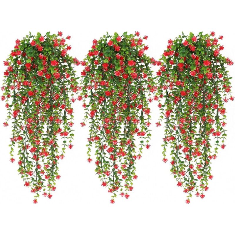 3pcs Plantes Suspendues Artificielles 100cm Long Plante Suspendue Artificielle Décor De Mariage Faux Ivy Vigne pour Mur Maison Chambre Intérieur