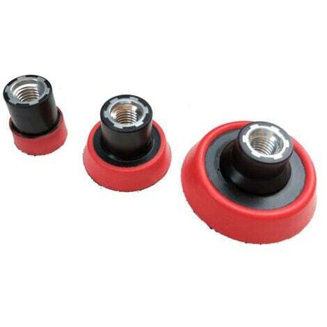 3pcs Plateau de Ponçage 25mm 50mm 75mm Disques Abrasifs M14 Velcro Assiette de Ponçage Auto-agrippante Plaque de Support de Ponçage Polissage pour Perceuse Meuleuse d'angle