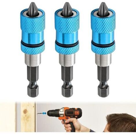 3Pcs Porte-Embout pour Cloison Sèche Bit pour Cloison Sèche Magnétique Tige,Embout Visseuse, pour Visseuse sans Fil Et Perceuse À Main