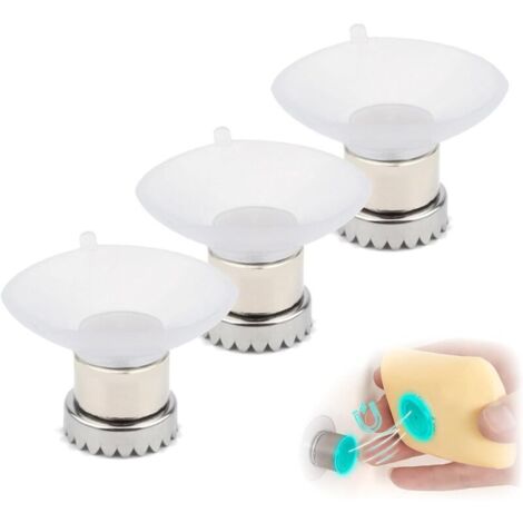 3pcs Porte Savon Ventouse,Porte Savon Aimantéporte Douche,Support Unbottled,Aimanté en Acier Inoxydable pour Salle De Bain Et Cuisine
