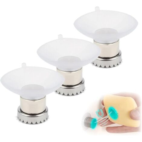3pcs Porte Savon Ventouse.Porte Savon Aimantéporte Douche.Support Unbottled.Aimanté en Acier Inoxydable pour Salle De Bain Et Cuisine