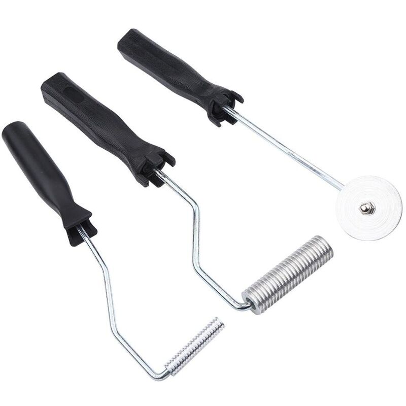 Sjlerst - Ej.Life 3pcs Rouleau Débulleur, Bulle Paddle Outil, Fibre de Verre d'Alliage d'Aluminium, kit pour Moule, Résine, Composite