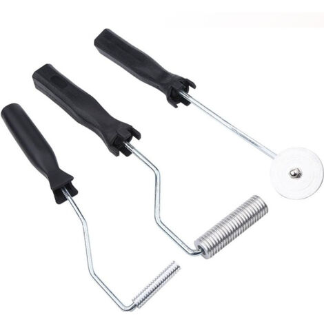 3pcs Rouleau Débulleur, Bulle Paddle Outil, Fibre de Verre d’Alliage d’Aluminium, kit pour Moule, Résine, Composite