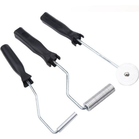 3pcs Rouleau Débulleur, Bulle Paddle Outil, Fibre de Verre d’Alliage d’Aluminium, kit pour Moule, Résine, Composite