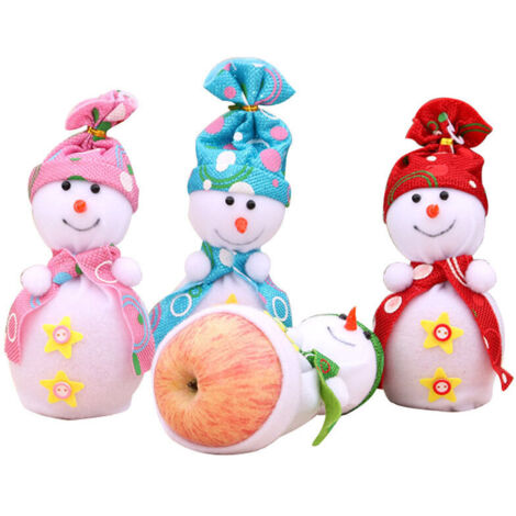 3PCS Sac-cadeau pour le réveillon de Noël Petit sac-cadeau pour enfants Décorations de Noël Sac-cadeau pour le réveillon de Noël F