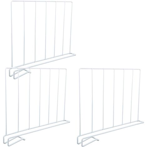 3pcs Séparateurs Placards Armoires, Separateurs d'armoire en Métal, pour la Cuisine la Bibliothèques la Maison